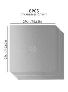 1/4/8 可重复使用燃气灶垫，耐热、防污、防油 - 可切割厨房设备清洁烤架保护垫，适用于洗碗机，27 厘米 X 10.62 英寸，厨房工具 - - - 查看 9