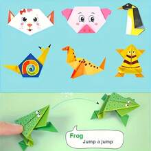 1 Set de kit de origami creativo - 27 diseños únicos de manualidades DIY, perfecto para actividades educativas, proyectos de aula y favoritos de fiesta, desarrolla la habilidad de los niños, ayuda a que los hijos crezcan, excelente para regalos de cumpleaños y festividades