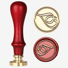 Set de 1 pieza de molde de cera sellada con la serie de alfabeto de A a Z, de 2,5 cm de diámetro, con mango de madera de cedro, adecuado para invitaciones de boda, sellos de cartas, decoración de regalos hechos a mano DIY - 2,5 cm - Ver 29