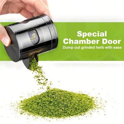 4-Layer Zinc Alloy Herb Grinder – 60mm Compact Design With Skylight & Bolt Pattern, Ultra-Smooth Grinding For Home, Travel, Or Parties | Christmas Gift-Ready Packaging