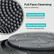 Facial Cleansing Brush Face Scrubber : Portable Silicone Waterproof Rechargeable Face Wash Brush 5 Cleansing Modes Electric Deep Cleaning For Men Women Oving Blackhead Exfoliating - 灰色 - 查看 6