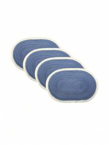 1/2/4/6/8pcs Minimalist Ombre Milk Coffee Oval Polyester Placemat