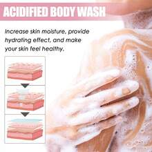 OceAura Body Wash Deeply Cleaning Gentle Exfoliation Remove Dead Skin Smooth Tender Moisturizing Long Lasting Fragrance Bath Gels Orange/Coconut Vanilla/Peony Rose - Red (Peony Rose) - View 9