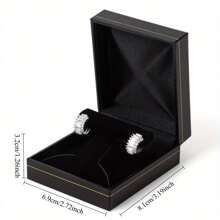 1pc Earring Boxes For Jewelry Gift, Earring Organizer Box, Jewelry Packaging Display Box, Earring Box For Girls, Gold Trim, Lightweight And Portable, For Birthdays, Valentine's Day, Anniversaries, Gift Packaging, Jewelry Display (6.9*8.1*3.2cm)