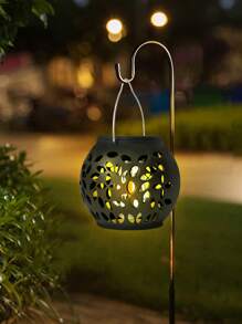 1PC/4PCS/8PCS/12PCS Solar Warm Light Flame Ball Lamp, Sun-Powered, LED, Warm Glow, Flame Effect, Waterproof, Outdoor Decor.