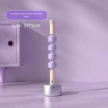 33厘米泡沫轴，新月形瑜伽普拉提按摩滚轴，双区家用，腿部肌肉放松器，EVA泡沫轴和手持按摩球 - 肌肉放松瑜伽套装 - 彩色 - 查看 13