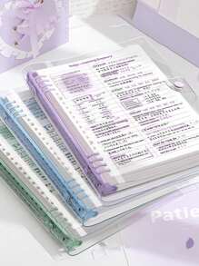 120 páginas A5 Cuaderno grande con capacidad suave transparente, páginas interiores rayadas, bordes perforados, encuadernación espiral extraíble, diseño impermeable - Ideal para suministros de oficina diarios y estilo minimalista, regalo perfecto para amantes de la música, Cuaderno de música | Cuaderno minimalista | Cuaderno impermeable