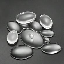5-50 cái/lô Nhiều kích cỡ Cabochon thủy tinh trong suốt hình bầu dục mặt phẳng Cabochon thủy tinh trong suốt dùng làm đồ trang sức tự làm - Thủy tinh - Xem 1