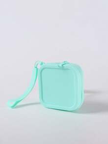 1 Piece Of Silicone Square Bag, Portable Cosmetic Bag, Change Purse, Data Cable, Jewelry Storage Bag, Lipstick Bag, Practical And Large Capacity, Can Hold Skin Care, Makeup, Toiletries, Digital Storage, Etc. Comfortable Wide Handle, Easy To Carry, Suitable For Home, Work, And Travel.