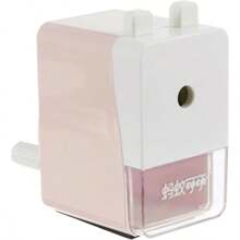 Pencil Sharpening Machine, Hand Crank Pencil Sharpener Manual Pencil Sharpeners Cutter For Classroom Home Offi Drawing Style 3, White - 粉色 - 查看 2