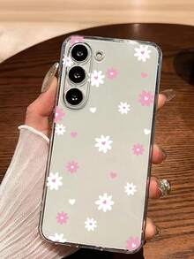 1个花卉爱心图案软壳手机壳，兼容、荣耀、红米、三星Galaxy A04e/12/A13/A14/A34/A50/A52/A53/A54/S21/S22/S23/S24/S25/S25 Ultra、6A/7A/8A、12T/13T，国际版，非国内版。 - 無色 - 查看 5