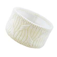 1pc, 45g Thick Rib Knit Headband, Solid Color Elastic Ear Warmer Headband, For Daily Use, Autumn/Winter, Fleece Lined, Stretchy