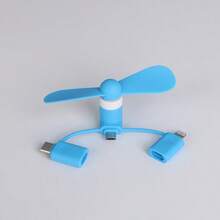 1PC Creative USB Mini Mobile Phone Fan, TYPE-C Android Apple Portable Small Fan, Three In One Mobile Phone Fan, Silent Fan, Small Gift, Cool In Summer, Suitable For Outdoor Use, Compatible With Android, Apple, And Power Bank Interfaces, Easy To Carry, Compact And Detachable Design Summer Cooling,Beach,Travel - Multicolor - View 32