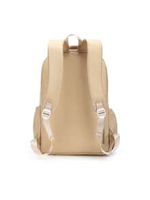 15.6英寸笔记本电脑背包，防水旅行背包，适合青少年和学生，可调节肩带，多口袋设计，通勤背包，户外背包，随机新款或旧款，多种颜色可选 - 卡其色 - 查看 9