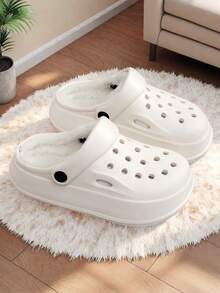 Wintermode, Loch-Neue Hausschuhe für Jungen und Mädchen, Täglicher Lässig Flacher Boden Zuhause, Outdoor Bequeme einfarbige Hausschuhe