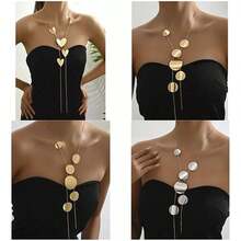 Colier simplu cu pandantiv pentru claviculă, bijuterii la modă, lanț decorativ de aur