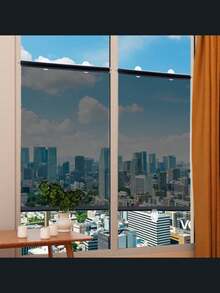 Blackout Roller Blinds Temporary Portable Curtains With Suction Cups, Punch-Free, Sunshade One-Way Mirror Roller Blinds, Daytime Indoor Transparent Visible Roller Blinds, Heat-Controlled Anti-UV Curtains, Blackout PVC Retractable Sunshades, Classic Home Decoration Style, Suitable For Sunshade In Living Rooms, Offices, Doors And Windows, Car Windows, Office Buildings, Restaurants, Bedrooms And Other Scenes.