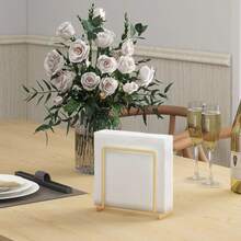Napkin Holder For Table, Metal Napkin Holder For Kitchen Dining, Standing Paper Napkin Storage For Table Countertop - Black - View 6