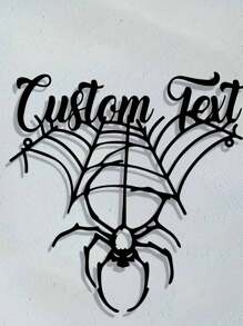 1 件万圣节蜘蛛网金属墙饰，恐怖蜘蛛铭牌雕塑墙饰，适用于客厅、家庭、酒店、商店室内装饰，理想的哥特式风格礼物家居装饰万圣节装饰房间装饰秋季装饰