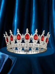 1 pièce Élégante couronne baroque de reine, diadème de mariée, coiffe de fête, cadeau de vacances, couronne florale, accessoire de cheveux de princesse, accessoires de cheveux de mariage - Multicolore - Voir 2