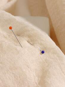 1pc/12pcs Colorful Black & White Glass Head Pins, Clothing Positioning Pins, Scarf Fixing Pins For Dress - Black and White - View 7