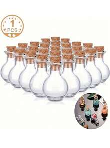 6/10/20 Stücke kleine Glasbehälter mit Gummistopfen sind sehr geeignet für die Präsentation von Mikroarzneimitteln. Sie eignen sich als Hochzeitsgeschenke oder zur Dekoration von Zuhause, Büro oder Büro und können für DIY-Kreationen, Wunschflaschen, Dekorationen von kleinen Gegenständen sowie zur Aufbewahrung von Tee und Kaffeebohnen verwendet werden.