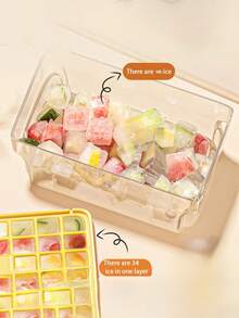 1 件一键式冰格，易脱制冰器模具，家用制冰器，冰格，适用于杯子、冰桶和冰格，厨房配件