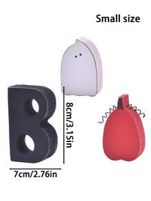 3pcs BOO Halloween Wooden Decorative Ghost Figurine, Cute Ghost Pumpkin Figurine, Available In Large, Medium And Small Sizes. Suitable For Halloween, Table Decor, Tray Decor, Room And Bedroom Decor, Festival Gifts, And Party Gifts