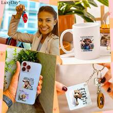 72 套趣味动物语录 DIY 汽车旅馆钥匙扣装饰贴花，UV DTF 转印贴纸适用于钥匙扣个人配饰，LuxyDay 品牌 - 彩色 - 查看 5