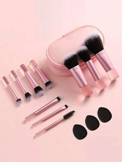 13 Mini Makeup Brush Set, Zipper Storage Bag, Portable Travel Makeup Brushes, Multi-Color Options, Makeup Brush Kit, Make Up Brush Set, Make Up Set Complete, Complete Makeup Kit, Makeup Gift Set, Giveaways, Professional Makeup Brushes, Gift For Her