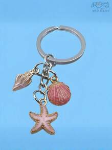An Ocean-Style Keychain, Fashionable And Simple, With Starfish + Conch + Shell Pendants, Suitable As A Multi-Functional Accessory For Car Keychains And Women's Bag Keychains, Etc. Car Accessories Cute Goth Y2k Halloween Accessories Teachers Day Christmas Gift Ideas Bag Lanyards With Id Holder Car Accessories Bag Charms