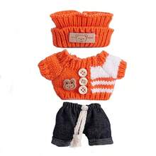 [仅衣服] 流行 17CM 可换服装套装，第一代/第二代/第三代 毛绒玩偶吊坠钥匙扣，时尚百搭 毛衣套装 - 彩色 - 查看 15