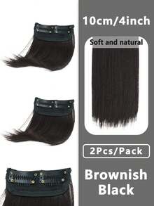 Men's Wig With Increased Hair Volume On The Top Of The Head, Synthetic Fiber Fluffy Hair Root Seamless Invisible Small Piece Pad Hair Piece High Bun Artifact, Suitable For Daily Wear - Multicolor - View 15