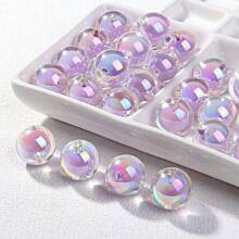 Enjoy Fun of DIY 20 Peças Contas Acrílicas Redondas Transparentes, Suprimentos para Fazer Pulseiras, Correntes de Telefone, Joias DIY
