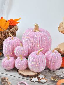 1/7PCS Autumn Artificial Velvet Pumpkin Various Sizes Artificial Flocking Foam Pumpkin Thanksgiving Halloween Harvest Festival Seasonal Festival Decoration Family Farmhouse Wedding Party Desktop Center Decoration ﻿ ﻿ Home Decor Halloween Decor Fall Decor Room Decor Autumn Decor Christmas Decorations Home Christmas Gifts Christmas Decor