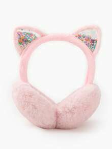 قطعة واحدة من أذرع القطة والنجمة الخماسية من القماش المخملي، إكسسوار شتوي دافئ للنساء