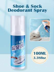 Silver Ion Shoe & Sock Deodorant Spray - 24H Fresh Scent, 99% Anti-Bacterial, Odor Eliminator, Fast-Drying, Portable for Travel & Daily Use - 100ML - 查看 10