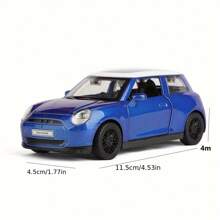 Burago 1:43 Scale Diecast Mini Cooper S Alloy Car Model, Children Toy Vehicle Collectible, Friction Powered Toy Car For Boys, Birthday Gift