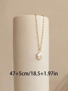 1 pieza Collar de perlas barrocas, lujoso y de moda, adecuado para fiesta, baile y accesorio diario de outfit