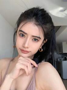 JeweLens 2Pieces Colored Contact Lenses Bueatiful Pupil Natural Color Circle Lens Gray Iris - Grey - View 6