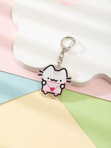 1个亚克力可爱卡通线条猫钥匙扣/小丑猫/粉色小猫/爱心气球小猫/指着你的小猫/呆萌小猫/头顶火焰小猫/花朵小猫/草莓小猫/芒果小猫/动物主题钥匙扣挂件背包装饰/包包配件/书包配件/钱包挂件/朋友礼物汽车配件包饰动物哥特Y2K包饰汽车老师姐妹礼物创意 - 彩色 - 查看 24