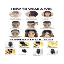 Yaki Kinky Straight 13X4 Lace Front Synthetic Wig,Black Color, Pre-Plucked, With Baby Hair, Bleached Knots, Suitable For Cosplay, Daily Wear, Party, Heat Resistant Fiber Material. - Multicolor - View 8