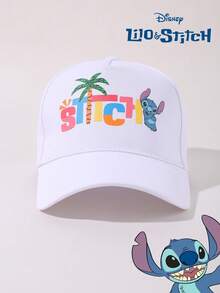 Disney 1 pieza Gorra de béisbol unisex ajustable con estampado de Stitch de , sombrero casual de protección solar para exteriores, adecuado para primavera, otoño, viajes, playa, estilo Y2K para jóvenes - Multicolor - Ver 3