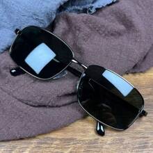 1 件复古香港风格方形时尚眼镜，适合所有季节佩戴、旅行、街拍、日常装饰 - 黑框變色 - 查看 6