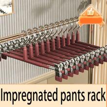 10 件无缝防滑裤架，节省空间的夹式衣架，适用于牛仔裤和长裤，衣服和裤子夹，适用于各种短裤和休闲裤，耐用 - 适用于儿童房和托儿所的存储和整理