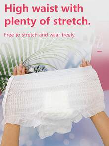 3/6/10/36片生理裤裤型卫生巾夜用卫生巾加长防漏夜用大号月经裤柔软亲肤干爽透气适用于女性经期产后月经裤生理内裤 - 白色月經褲1 - 查看 6