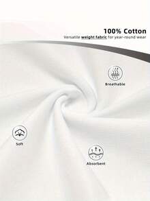 Breathable Summer Top For Daily Wear & Parties, Machine WashableRelaxed Fit Neutral Style T-Shirts - trắng - Xem 3
