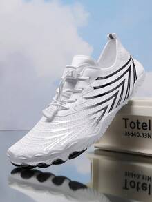 Summer Quick Dry Amphibious Shoes, Men's Lightweight Hiking Trekking Shoes, Women's Breathable Water Shoes, Anti-Slip And Durable For Wading - White and Black - View 3