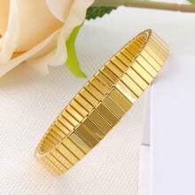 1 件时尚百搭手链，不锈钢弹力手镯，高品质女士夏季 - 彩色 - 查看 3