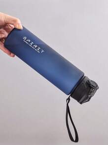 1 件，750 毫升便携式磨砂塑料运动水壶，防漏，PC 材质，带硅胶吸管和提绳，适用于健身房和户外活动、旅行、学校办公室 - 彩色 - 查看 8